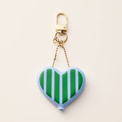 Striped Heart Coin Purse Bag Charm Keychain - kate spade new york x Target Green/Blue | Target