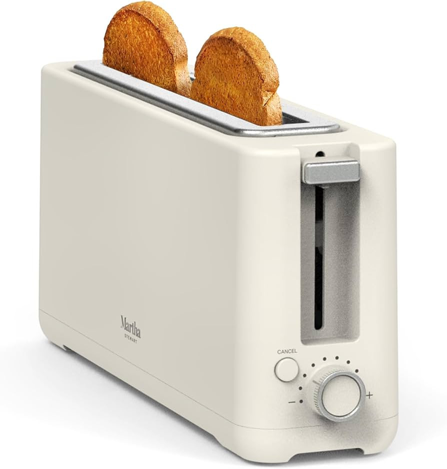 Martha Stewart 2 Slice Long Slot Toaster, Extra Wide for Sourdough & Bagels, 10 Setting Shade Con... | Amazon (US)