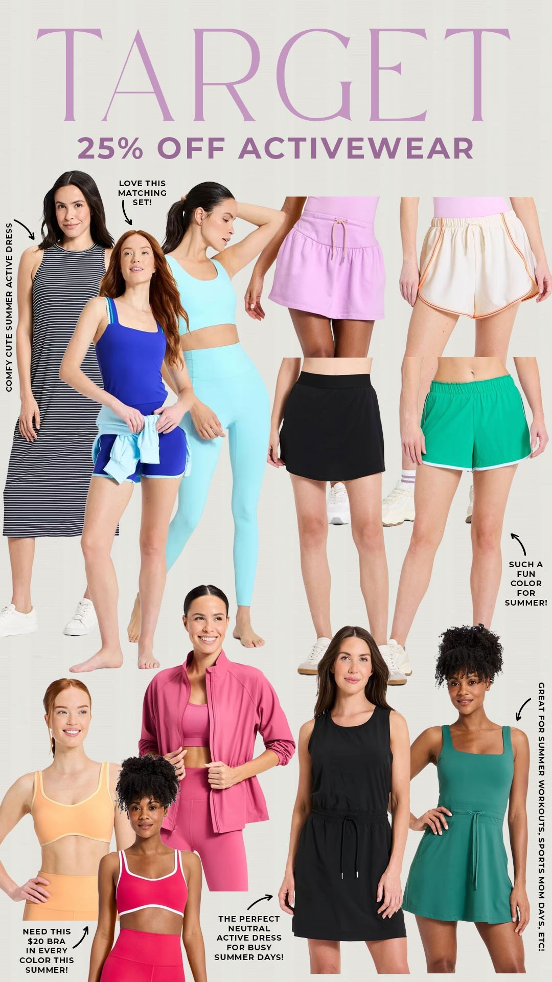 25% off Target activewear!

#targetdeals

Target deals. Target fashion. Target new arrivals. Target activewear. Target summer activewear. Target summer athleisure.

#LTKSeasonal #LTKSaleAlert #LTKActive