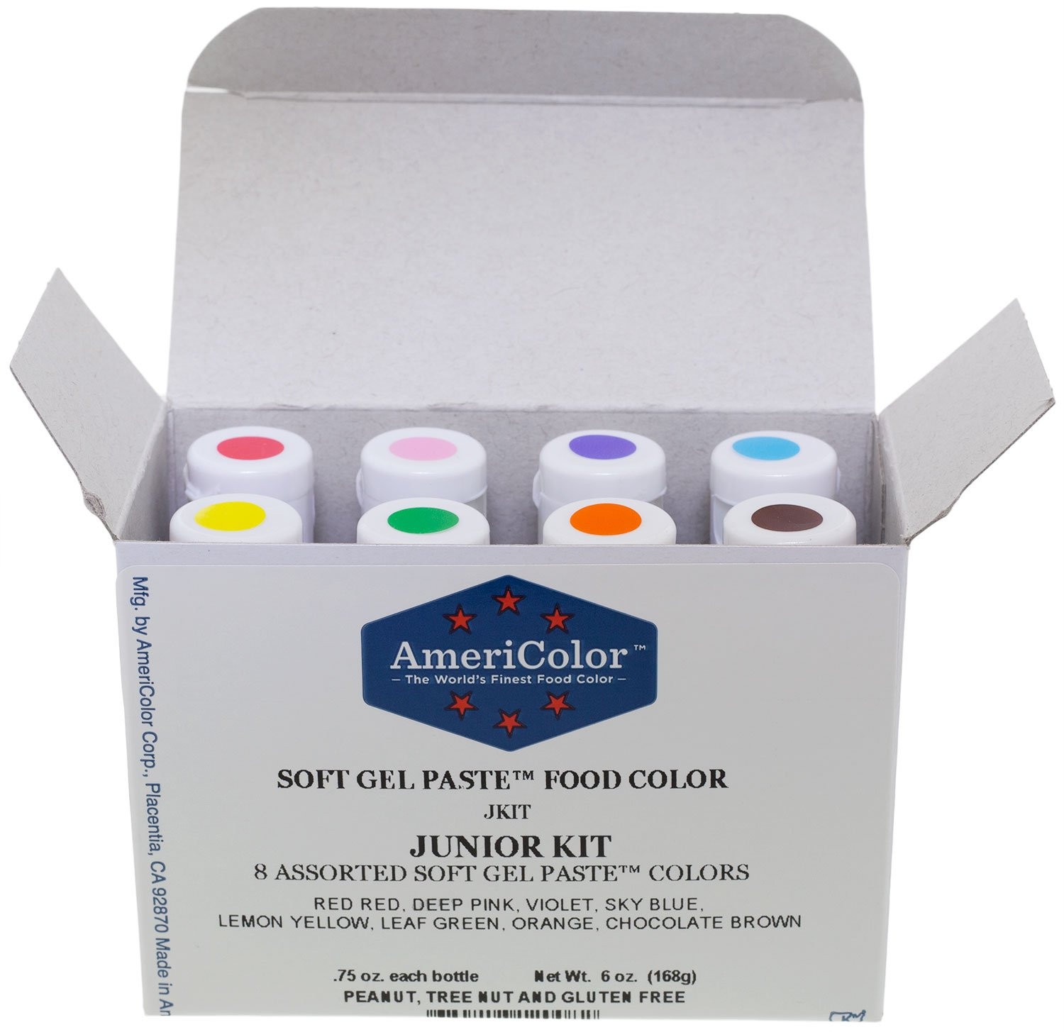 Food Coloring AmeriColor Soft - Gel Paste Junior Kit, 8 Colors, .75 Ounce Bottles | Amazon (US)