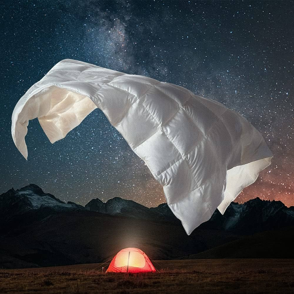 Royoliving Premium Lightweight Greyduck Feathers Down Comforter Luxurious Summer Cooling Down Bla... | Amazon (US)