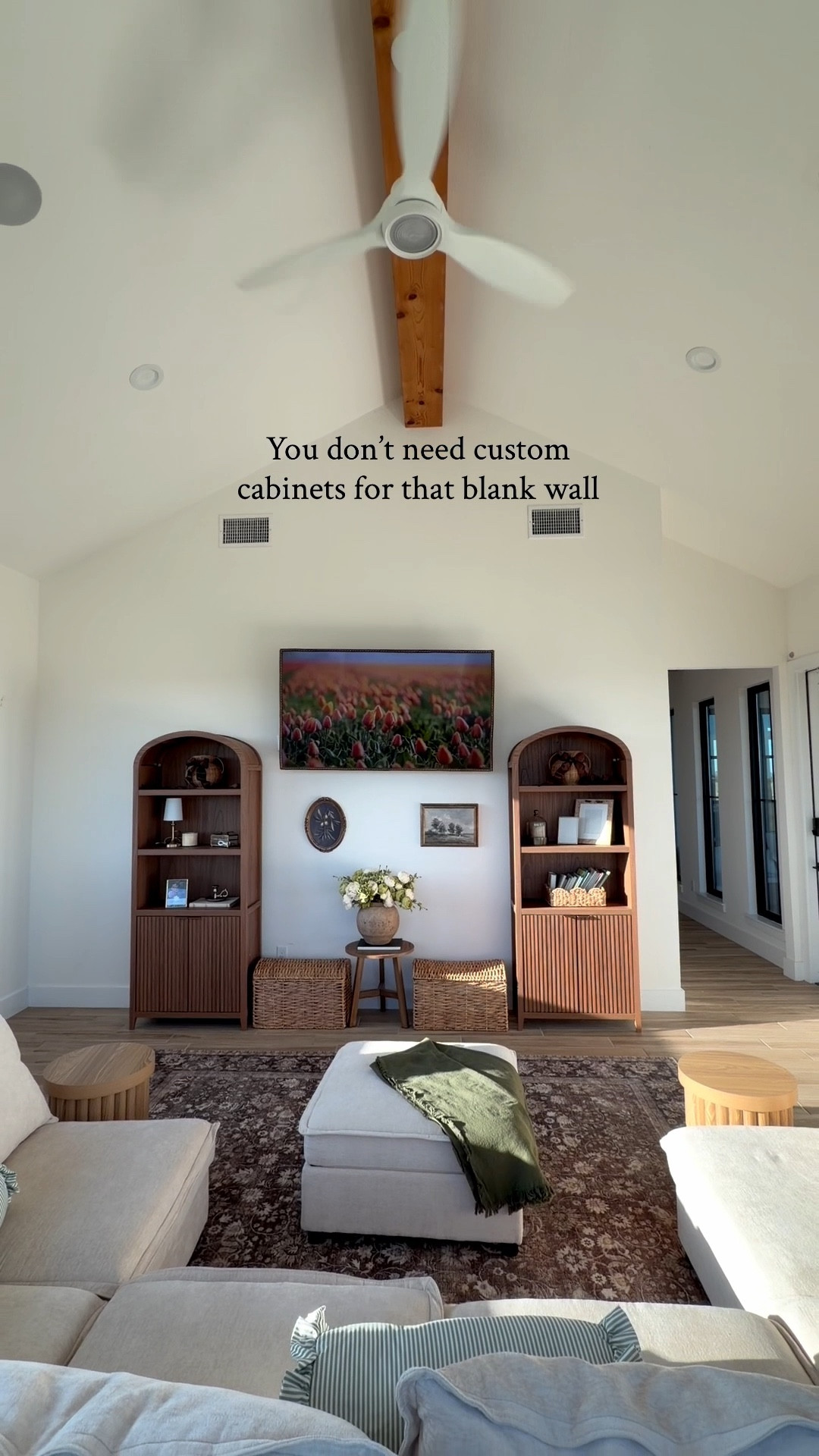 You don’t need custom cabinets for that blank wall you have, just these large arched bookcases!

#LTKKids #LTKgrwm #LTKHome