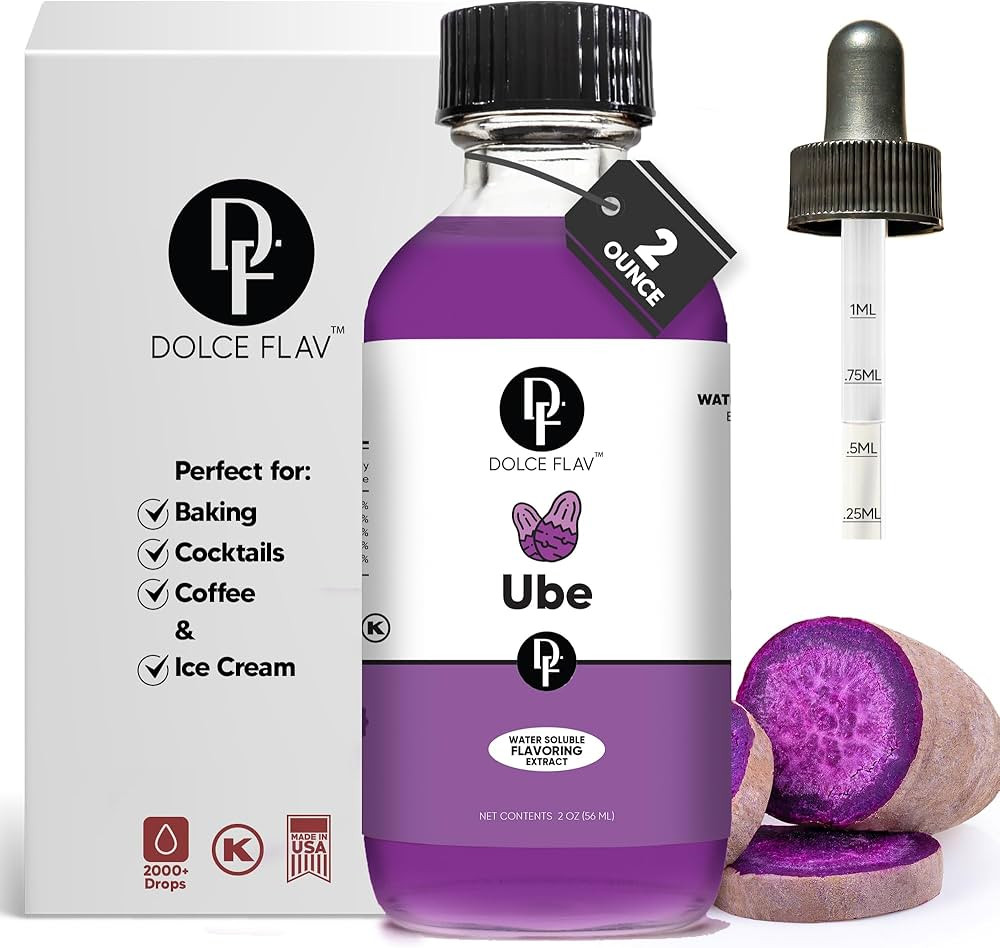 Dolce Flav Purple Ube Extract – 2 Ounce Water-Soluble Kosher, Sugar-Free, Concentrated Sweet Ub... | Amazon (US)