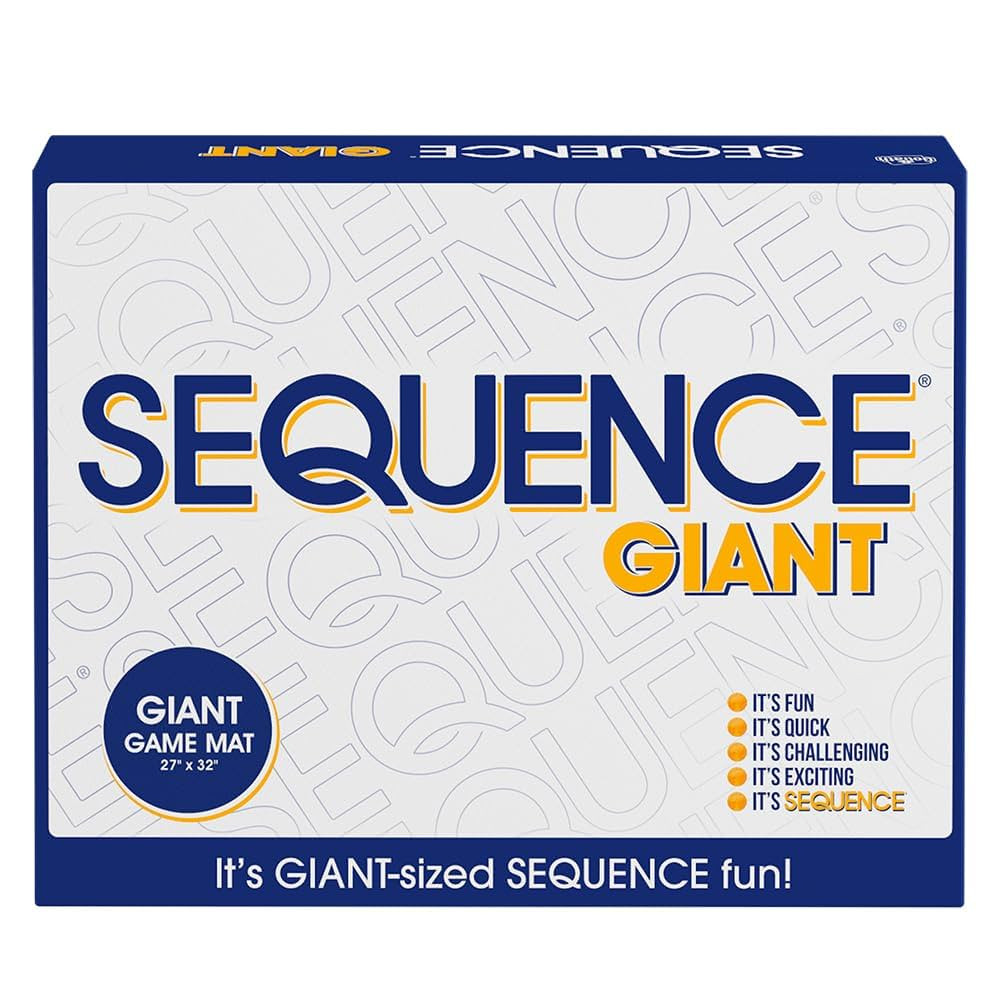 Jax Giant (aka Jumbo) SEQUENCE Game - Box Edition with Cushioned Mat, Cards and Chips, Package Co... | Amazon (US)