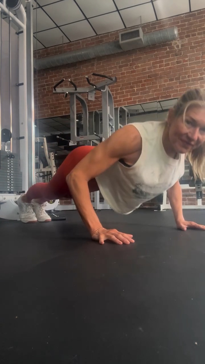 Have you ever thought about practicing the push up so that you will be able to catch yourself when you fall? 

Maybe when we can understand the practical element of the exercise, we can stay motivated to practice, right? 

And if pushups have been a sticking point for you, then consider what your LOWER body is doing during the move. If it’s a full body action, well, look down and make sure the connection is it tact ⛓️‍💥

With a posterior pelvic tilt (yep, you need to squeeze ‘em 🍑), aggressive  adduction and a little smirk on your face, you might become a certain percentage stonger! 

Give it a shot and let me know if you’ve got one more in the tank!

#LTKdayinmylife #LTKfitnessgoals #LTKActive