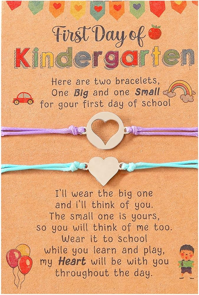 Back to School Gifts First Day of School Kindergarten Bracelet Mommy and Me Kindergarten Bracelet... | Amazon (CA)