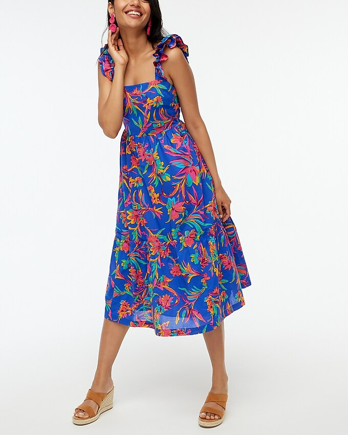 Squareneck midi dress | J.Crew Factory