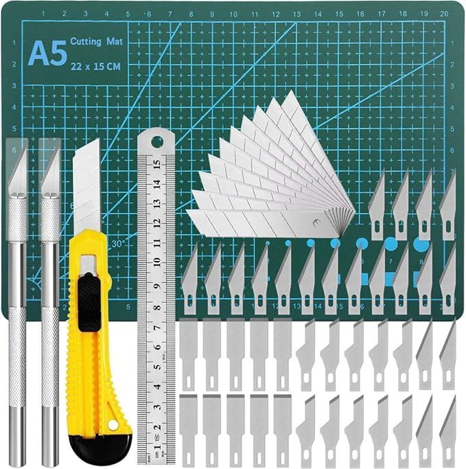 Precision Exacto Knife Upgrade Cutting Mat Carving Craft Knife Hobby Knife Exacto Knife Kit | Amazon (US)