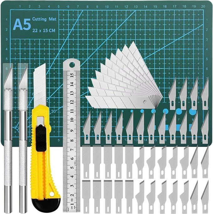 Precision Exacto Knife Upgrade Cutting Mat Carving Craft Knife Hobby Knife Exacto Knife Kit | Amazon (US)