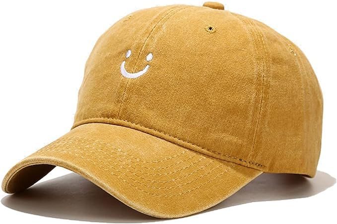 Umeepar 3 Pack Smile Face Cotton Baseball Cap Adjustable Low Profile Unstructured Dad Hat for Men... | Amazon (US)