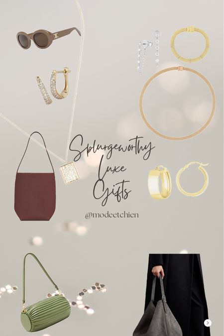 Splurgeworthy luxury gift ideas 

Gift guide

Jewelry gifts 

Gifts for her

Luxury Handbags 

#LTKitbag #LTKGiftGuide #LTKCyberWeek