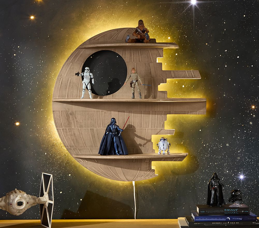 <i>Star Wars</i>&trade; Death Star™ Light-Up Display Shelf (28") | Pottery Barn Kids