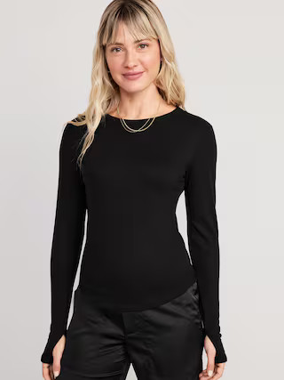 UltraLite Fitted Rib-Knit Top for Women | Old Navy (US)
