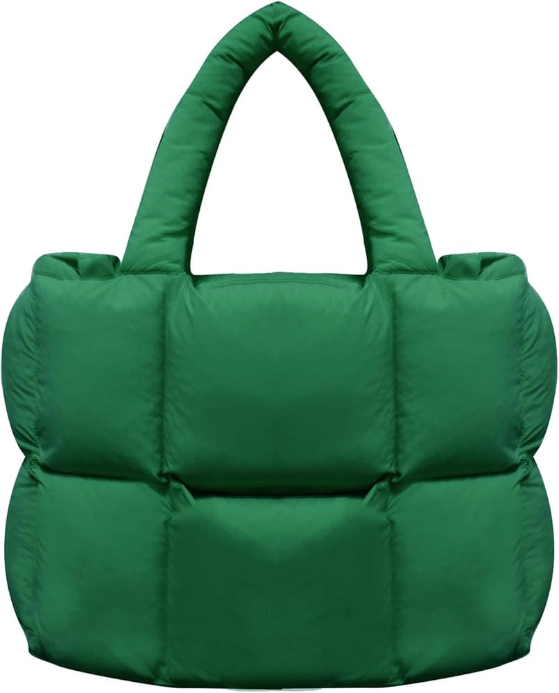 NAARIIAN women large puffer purse puffy tote bags dupes light weight handmade nylon bag woven sho... | Amazon (US)