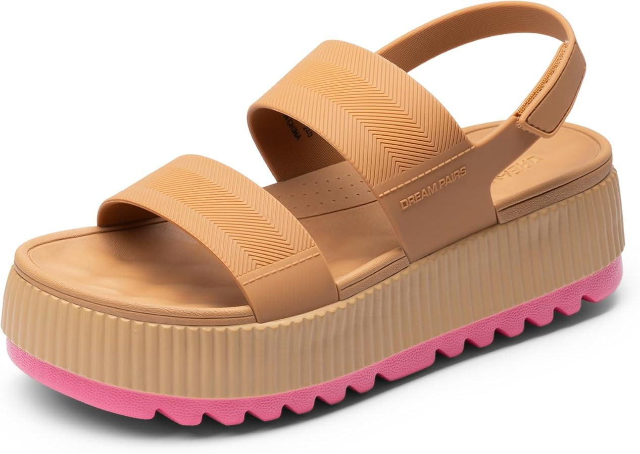 DREAM PAIRS Women's Platform Water Sandals Adjustable Lightweight Waterproof Summer Beach Wedge C... | Amazon (US)