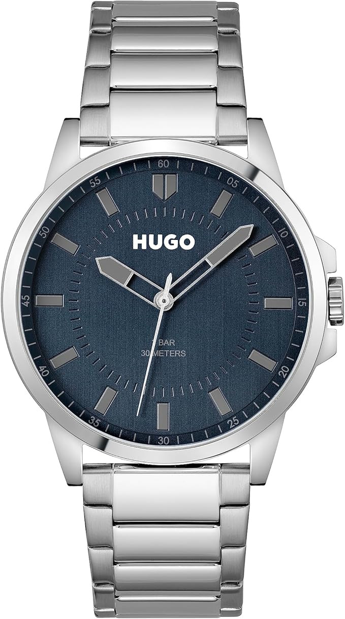 HUGO Analogue Quartz Watch for Men Collection #First - Available with Stainless Steel Bracelet or... | Amazon (UK)