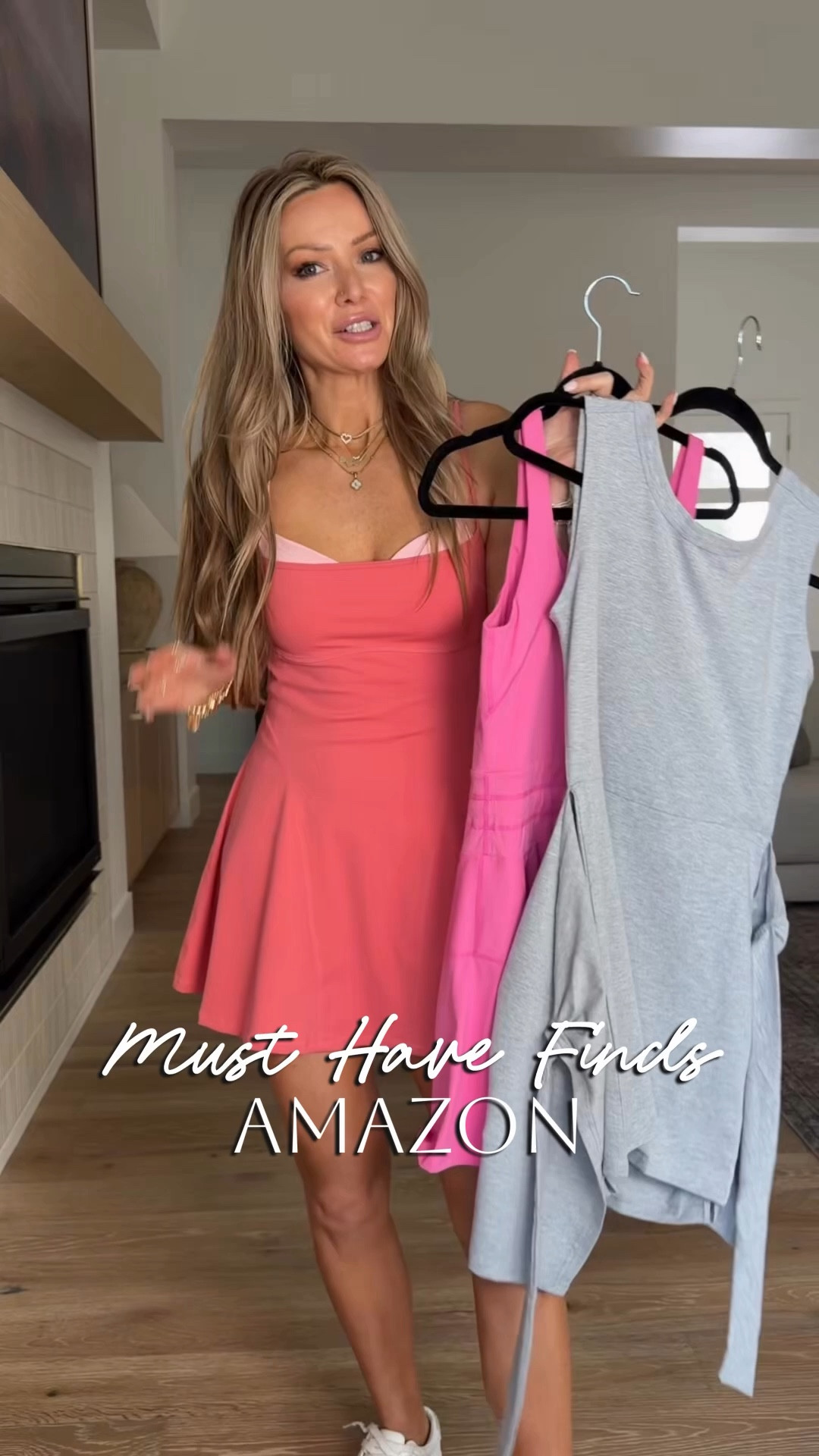 3 Amazon romper dresses I’m wearing on repeat lately 🤍 comment AMAZON and I’ll send you the details 

These are the comfiest little active dresses with built-in shorts, which makes them perfect for everyday errands, travel days, casual summer plans, or just a cute mom-on-the-go outfit. The fabric is soft, stretchy, and flattering, and I love how easy they are to throw on with sneakers for an effortless look.

Grey wrap style, bright pink athletic dress, and the coral strappy style — all lightweight, comfortable, and such good Amazon fashion finds for warm weather.

Easy, cute, and actually practical because of the built-in shorts.

#AmazonFashionFinds #AmazonActiveDress #RomperDress #BuiltInShorts #AmazonStyleInspo 