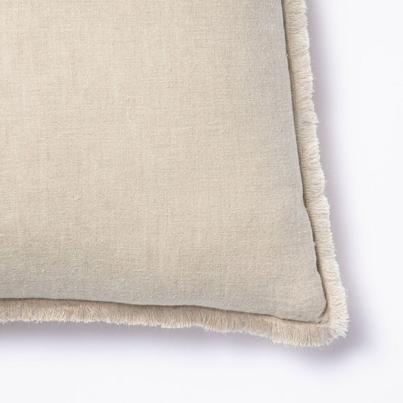 Linen Throw Pillow with Contrast Frayed Edges - Threshold™ designed with Studio McGee | Target