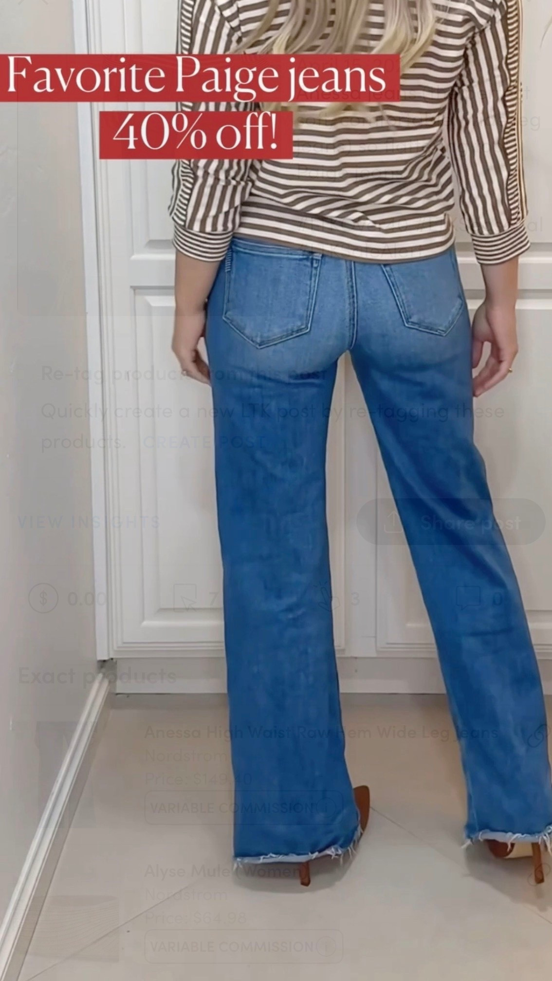 Anessa jeans (the perfect soft, comfortable, wide leg jeans) so flattering too!
Paige jeans 

#LTKOver40 #LTKSeasonal #LTKSaleAlert