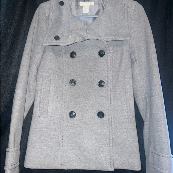 H&M Classic Gray Peacoat | Poshmark