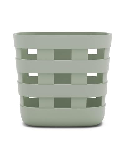 Lalo Bath Time Storage Bin - Keep Items Organized & Dry with Non-Toxic Plastic, Easy Cleanup, Removable Drying Bin, Woven Baby Organizer, Secure Wall Attachment, 9 x 5.5 x 8.5 in - Sage | Amazon (US)