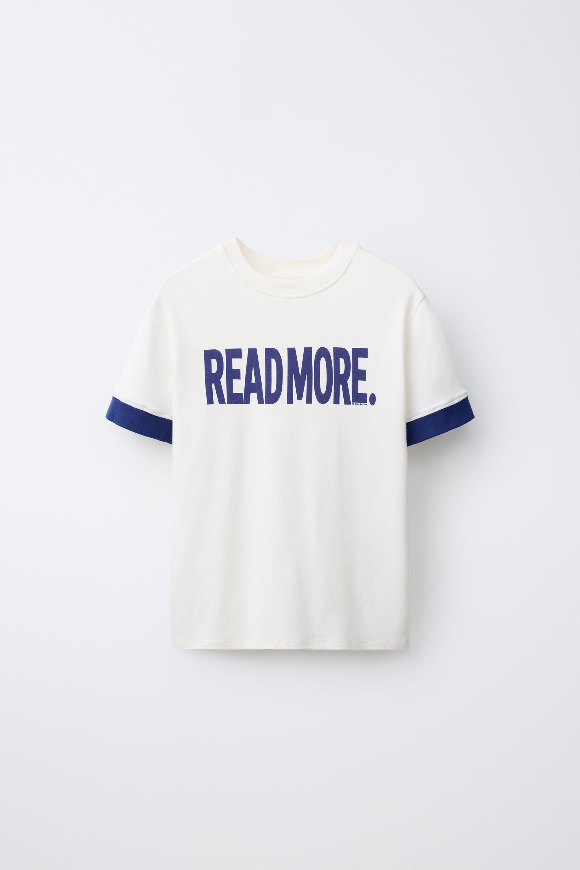 Zara - 0fr. Paris X Zara Contrast Text Short Sleeve T-Shirt - Oyster-White - S - Woman | Zara US