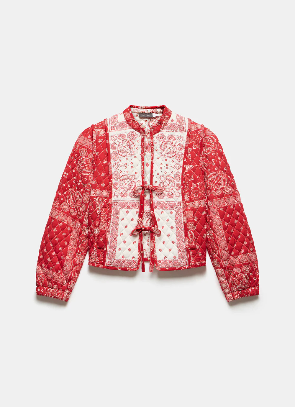 SHOP THE LOOKRed Paisley Print Quilted Jacket£135.00Colour: RedSize Guide
  
Choose your sizeCho... | Mint Velvet