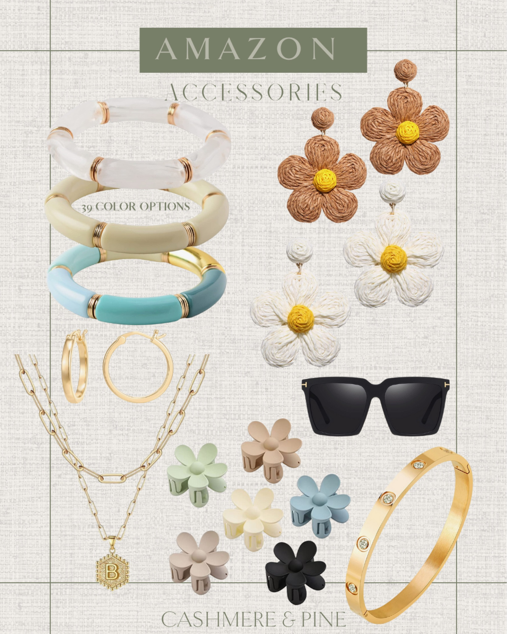 Favorite Amazon accessories 💖

Jewelry, affordable accessories, sunglasses, hair lips, gold necklace, bangle bracelet, stackable bracelets, arm candy 

#LTKstyletip #LTKsalealert #LTKunder50