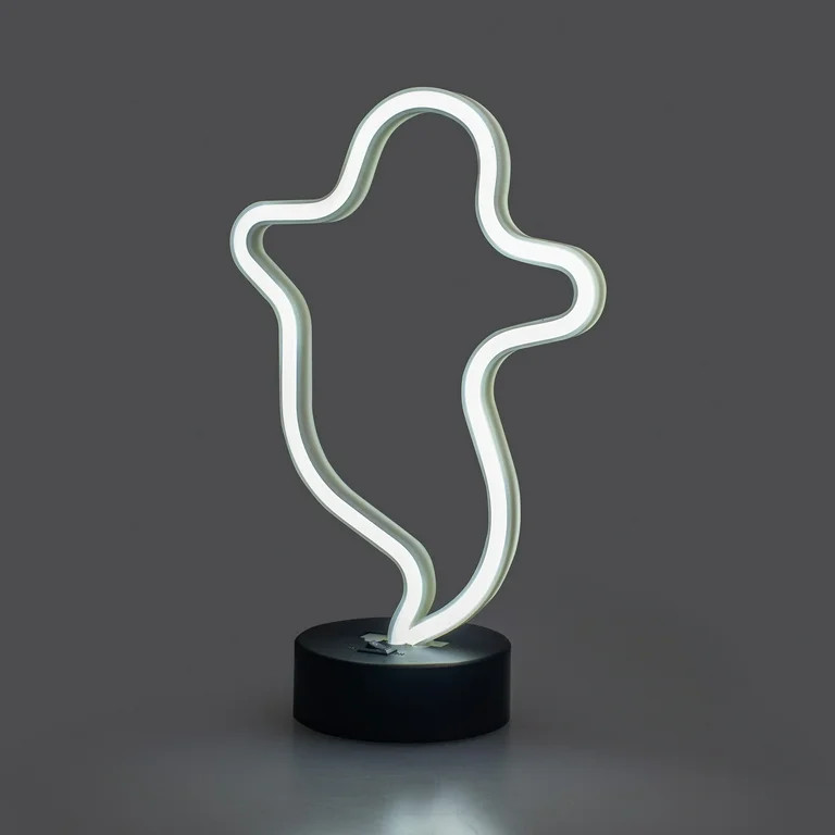 Halloween Battery-Operated White LED Ghost Lighted Decoration, 11.4 in, by Way To Celebrate - Wal... | Walmart (US)