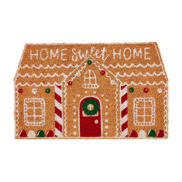 Mud Pie Gingerbread Doormat in Brown | Coir | Mud Pie