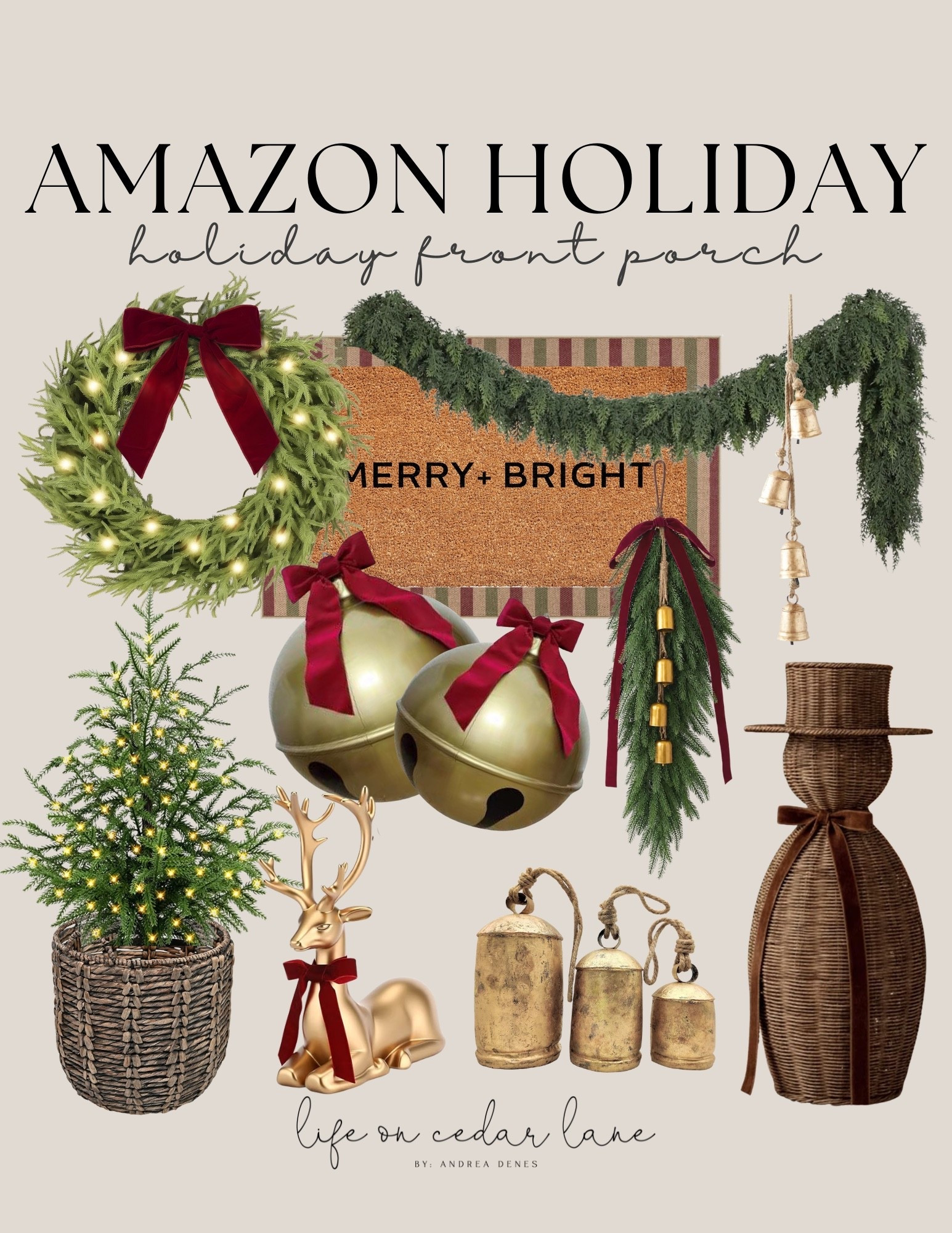 Adorn your porch with these festive Amazon finds! Perfect holiday vibes. #holidaydecor #amazonstyle

#LTKHome #LTKSeasonal #LTKSaleAlert