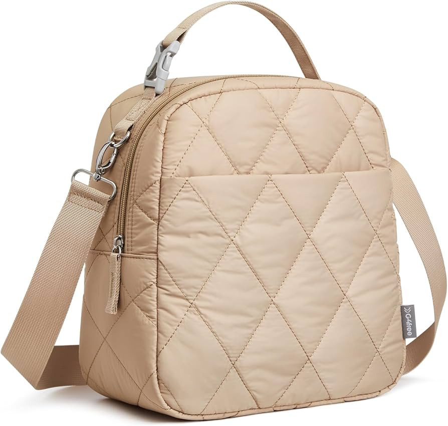 G4Free Large Insulated Lunch Bag, Leakproof Quilted Lunch Box Women Men, Reusable Puffer Lunch Ba... | Amazon (US)