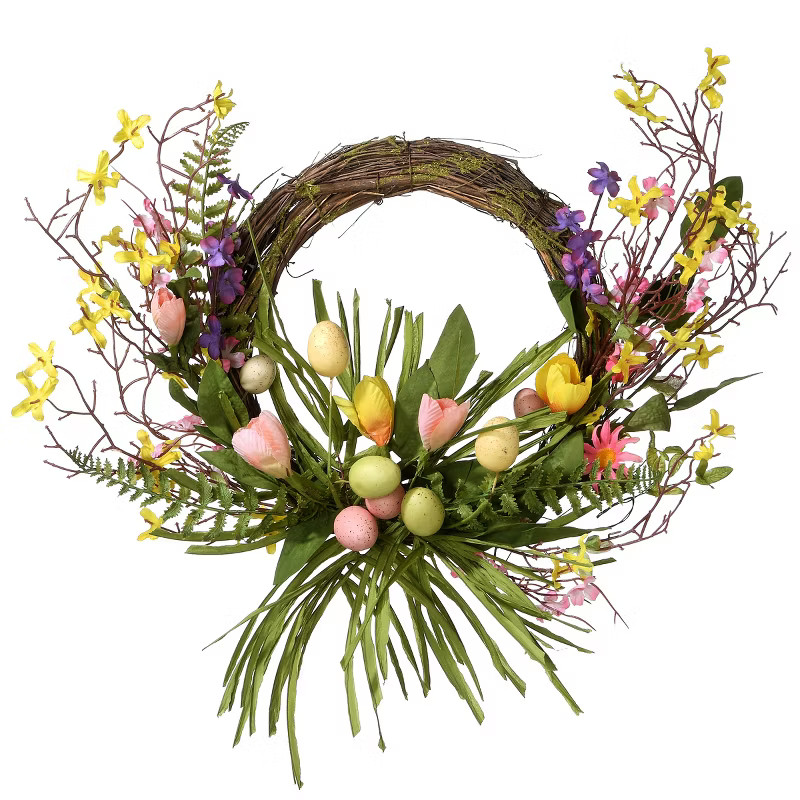National Tree Company 20" Easter Eggs Wreath | Target