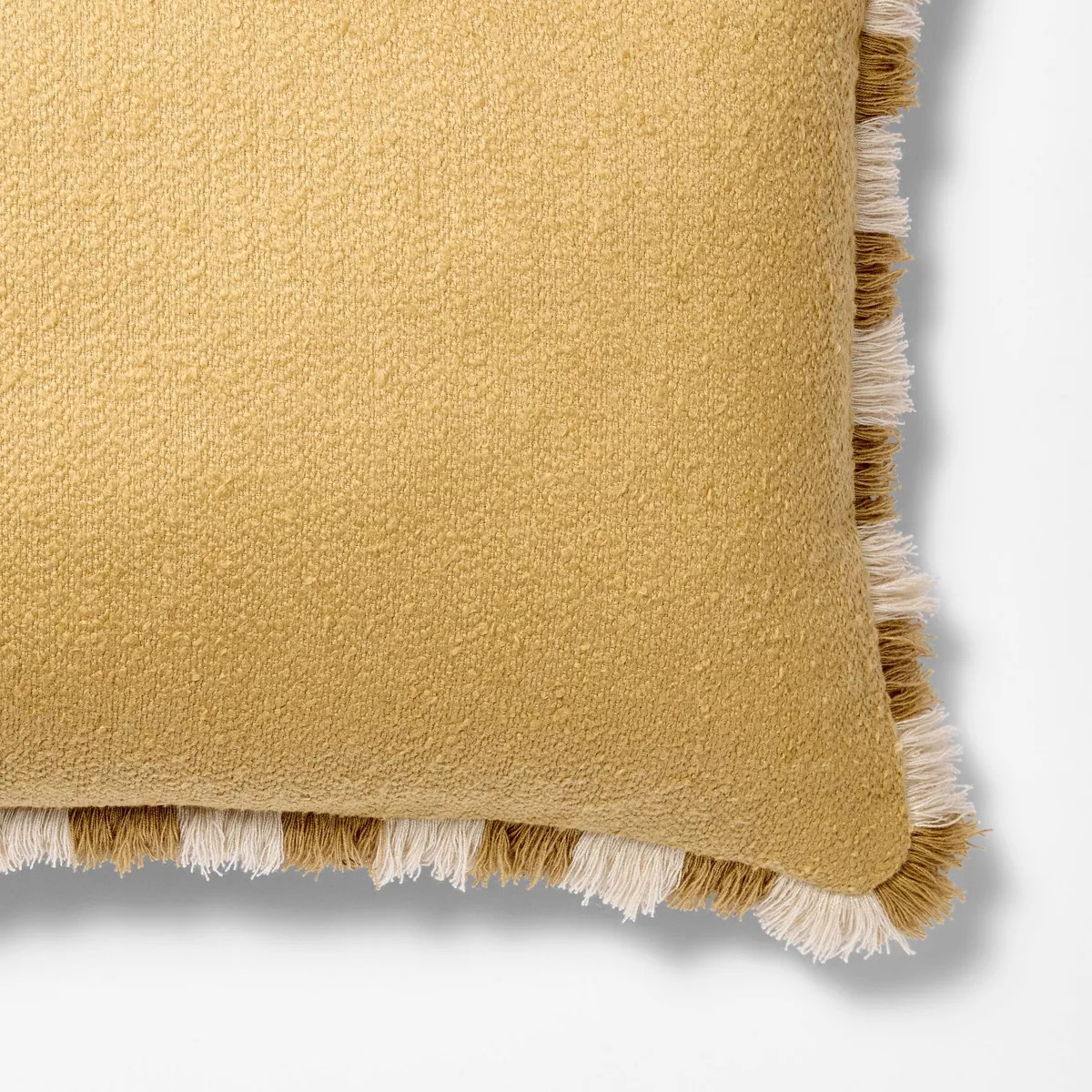14"x20" Solid Texture Lumbar Throw Pillow with Stripe Fringe - Threshold™ designed with Studio ... | Target