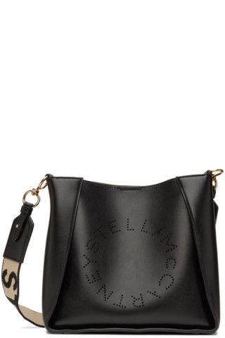 Stella McCartney
                 
                Black Logo Shoulder Bag
                
     ... | SSENSE
