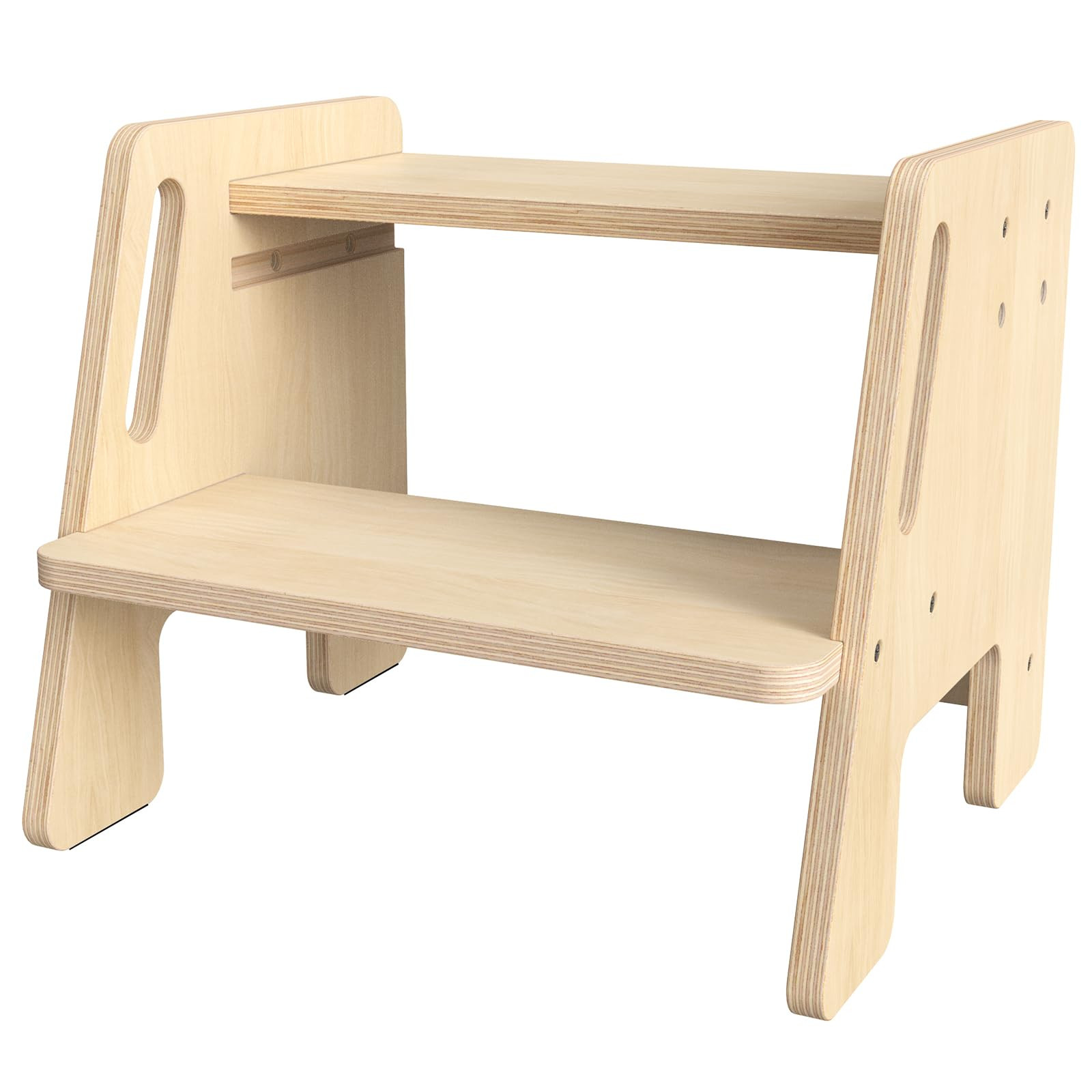 Toddler 2 Step Wooden Stool – Sturdy Step Ladder for Bathroom, Kitchen & Home Use, Non-Slip Base, Lightweight, Stylish Wood Grain Finish, Ideal for Kids to Reach High Shelves & Sink | Amazon (US)