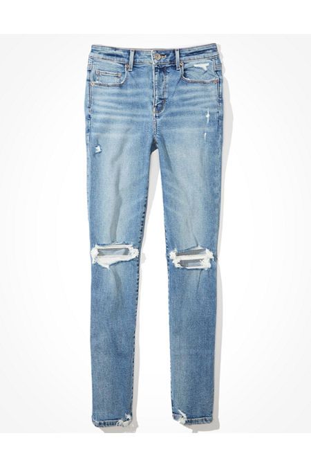 AE High-Waisted Skinny Jean Women's Authentic Light 000 X-Short | American Eagle Outfitters (US & CA)