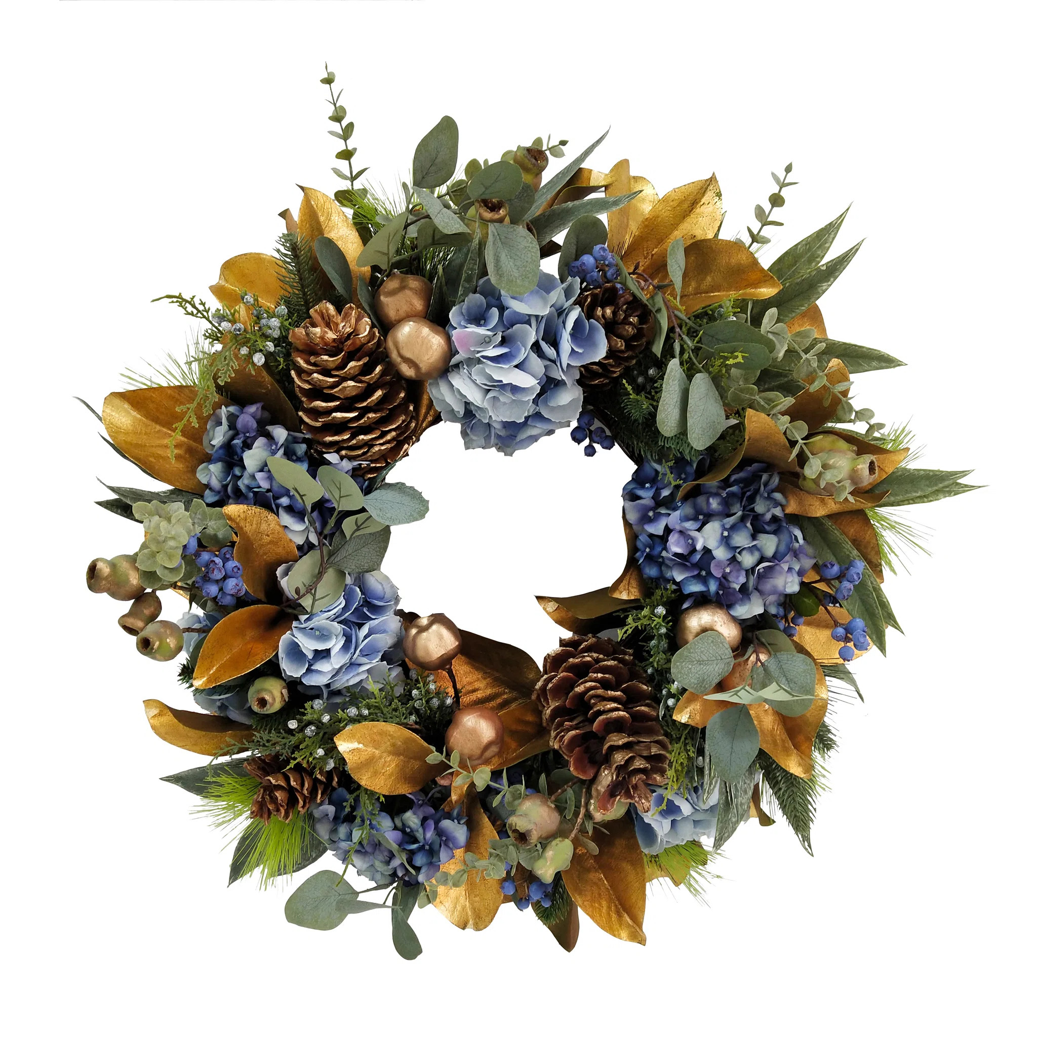 HOLIDAY HYDRANGEA WREATH | Birch Lane