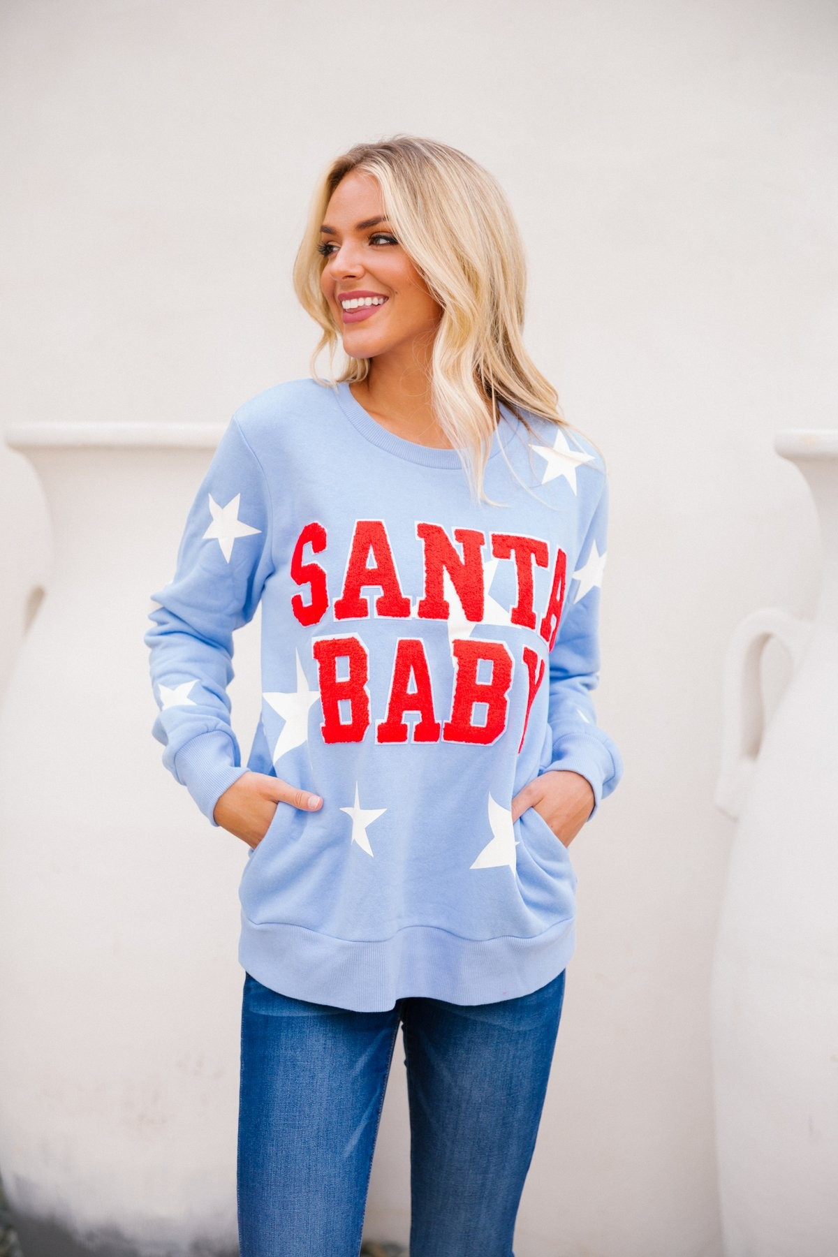 SANTA BABY STAR PULLOVER | Judith March