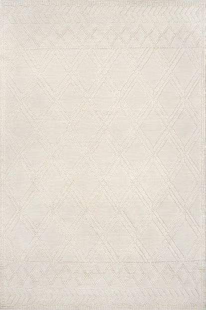Ivory Argyle Trellis 7' 6" x 9' 6" Area Rug | Rugs USA