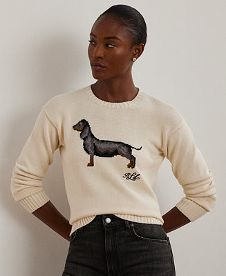Petite Intarsia-Knit Dog Sweater | Macy's Canada