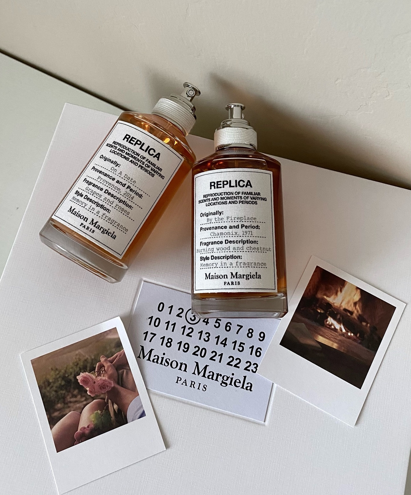 My current favorite perfume layering combo: @maisonmargielafragrances Replica “By the Fire” and “On a Date”. 
By the fireplace is woody scent, it’s sexy, sensual & seductive, great for fall/winter. While On a date is sweet, fruity with floral undertones. It’s feminine, romantic and fresh; perfect for spring season. Together these two really balance each other out, and the smell will linger all day. 
.
.
#giftedbymaisonmargielafragrances #perfumelayering #perfumelayeringcombos #maisonmargielafragrances #replicabythefireplace #replicaonadate #perfumeaesthetic #fillerpic