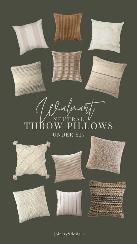 📣 Neutral throw pillows under $25 at Walmart! Such a great selection!

#corduroy #sofa #homedecor #livingroom #teddy

#LTKhome #LTKfindsunder50 #LTKfamily