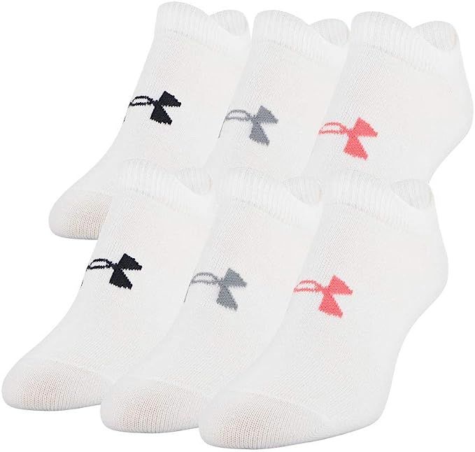 Under Armour Women's Essential 2.0 No Show Socks, 6-Pairs | Amazon (US)