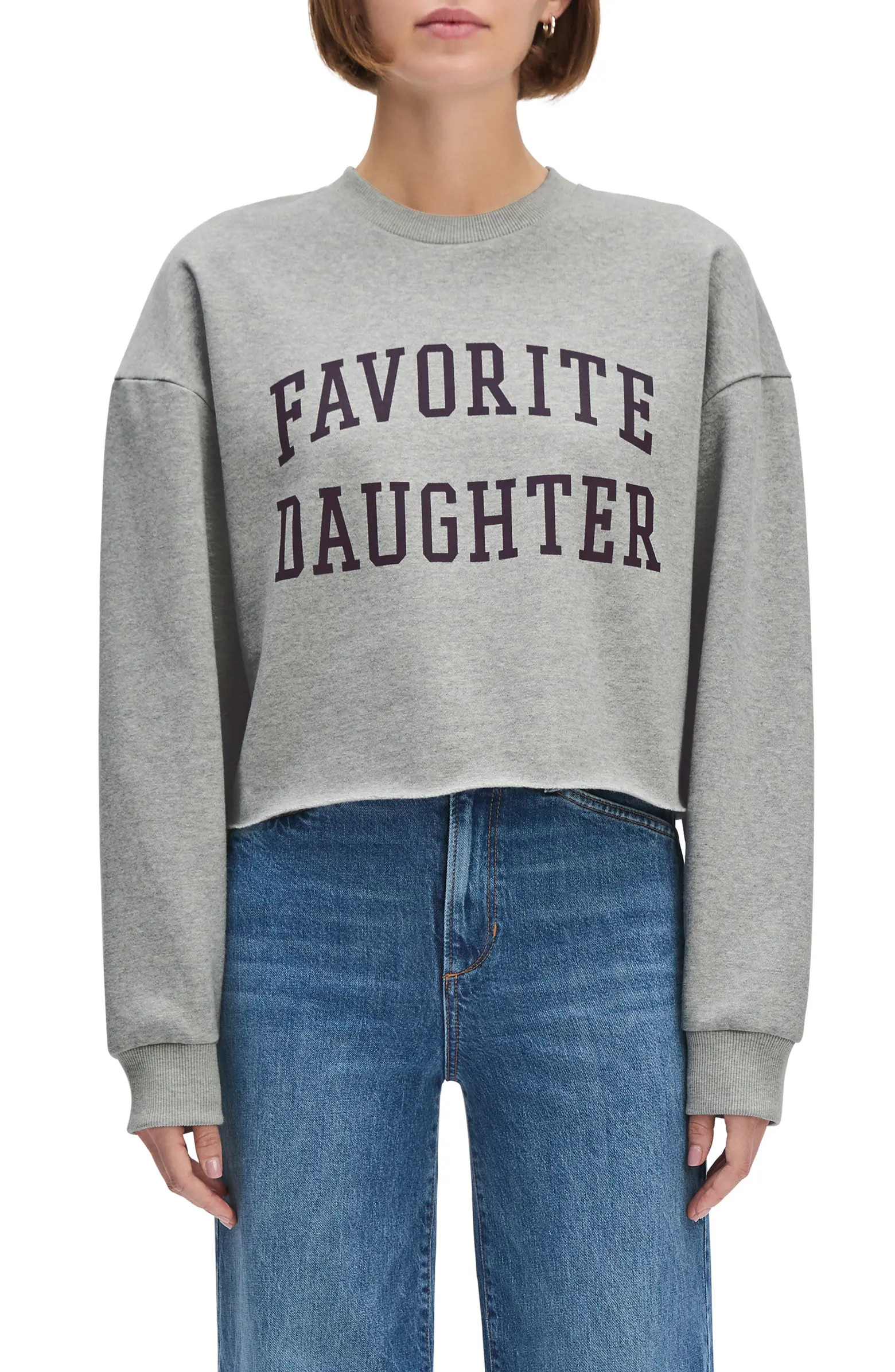 Cropped Collegiate Sweatshirt | Nordstrom