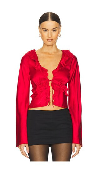 LOBA Angela Top in Red. - size XS | Revolve Clothing (Global)