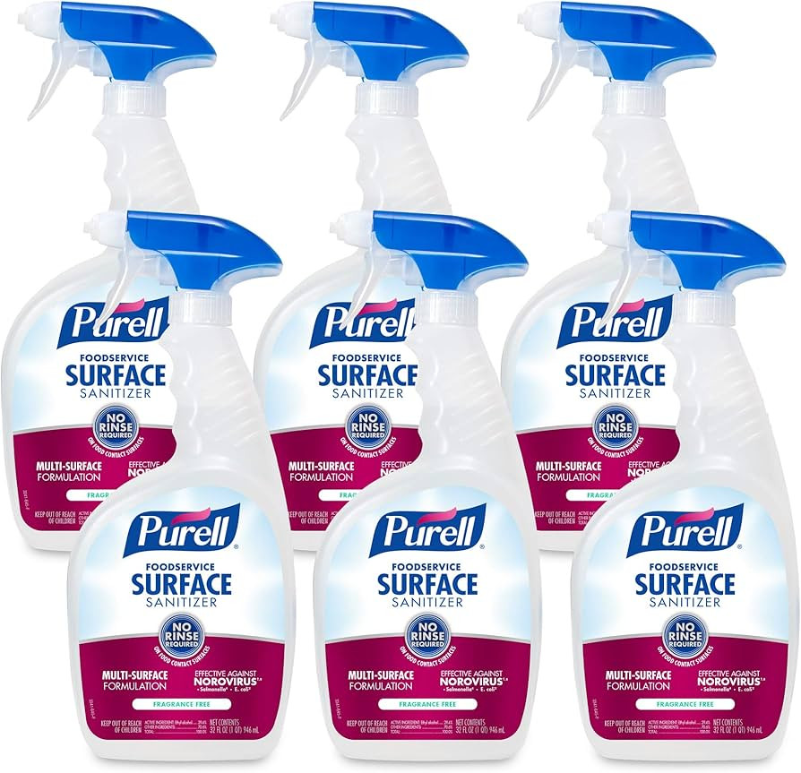PURELL Foodservice Surface Sanitizer Spray, Fragrance Free, 32 fl oz Capped Bottle with Spray Tri... | Amazon (US)