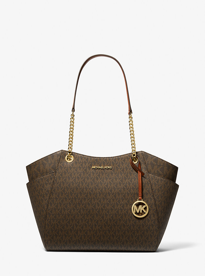 Jet Set Large Signature Logo Shoulder Bag | Michael Kors US