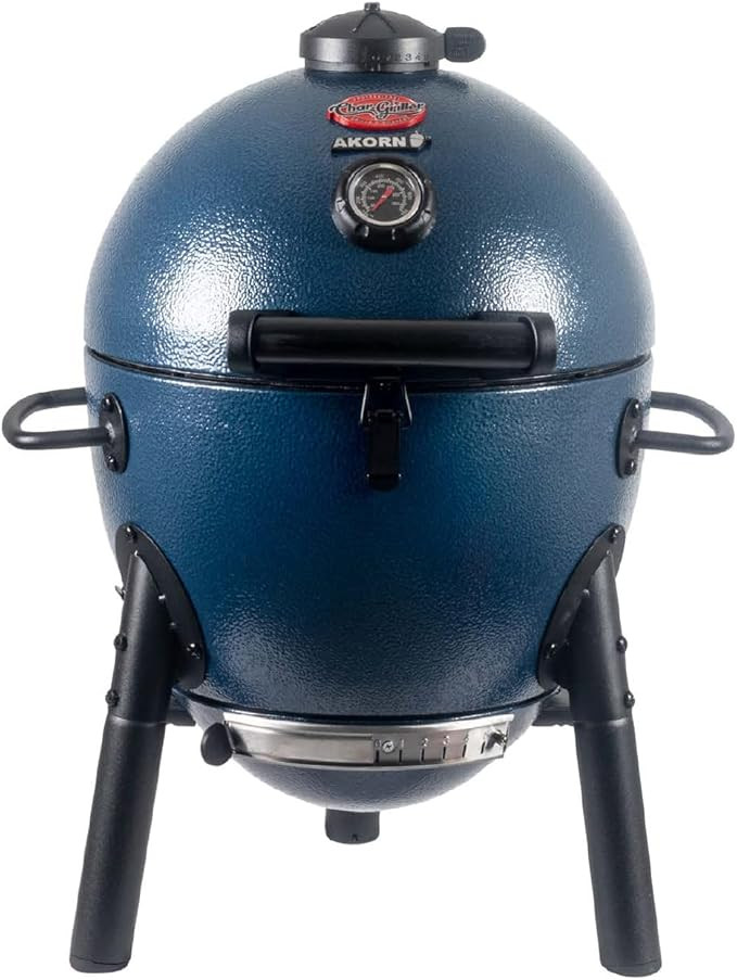 Char-Griller E56714 AKORN Jr. Kamado, Sapphire Blue Portable Charcoal Grill | Amazon (US)