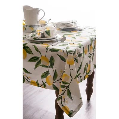 Vogt Lemon Tablecloth Gracie Oaks Size: 84" L x 60" W | Wayfair North America